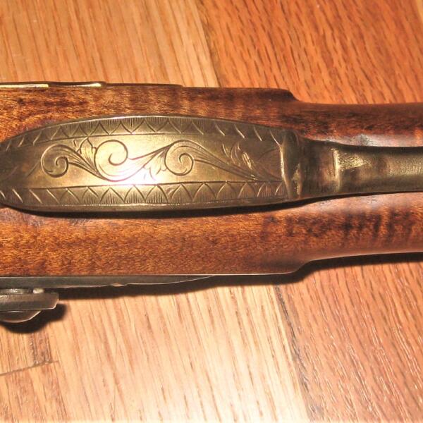 54 Caliber Isaac Haines Flintlock. Colerain swamped barrel, L&R ...